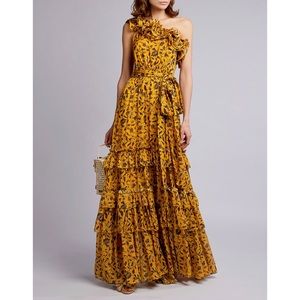 NWOT ULLA JOHNSON SUBIRA GOWN DRESS YELLOW 0 MAXI